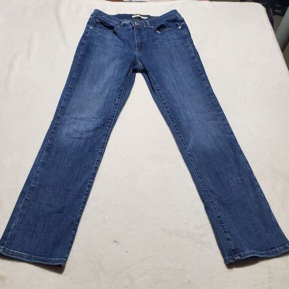 Levis Classic Straight Women's Jeans Tag Size 6 (28x30) Mid Rise Blue Denim - Picture 1 of 12